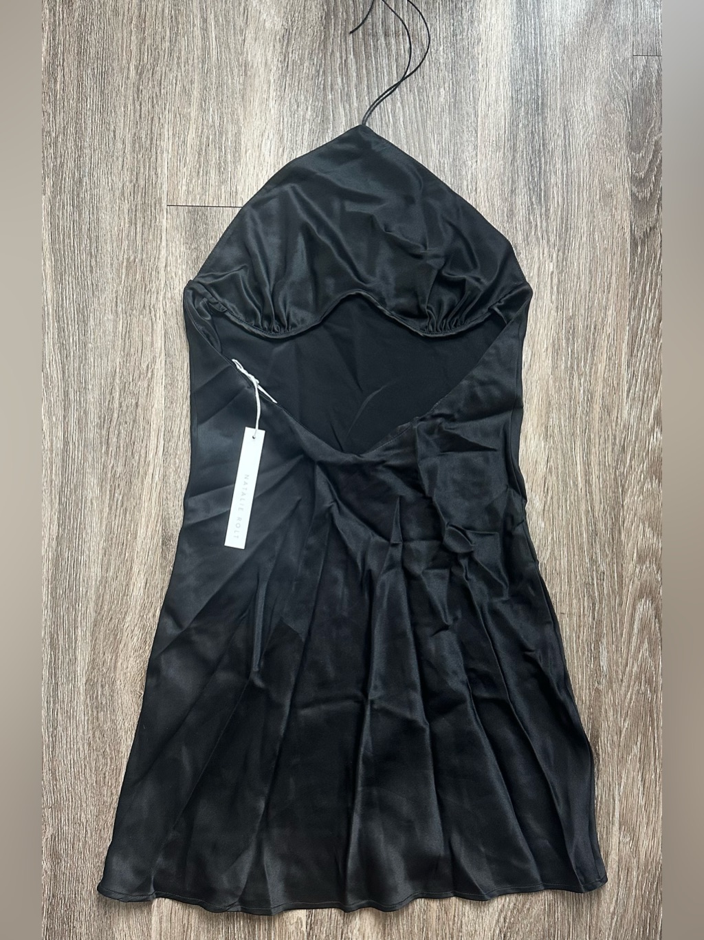 Natalie Rolt Portland Mini Dress Black Halter Silk Size Us 0 / Au 4 — image 5 of 7